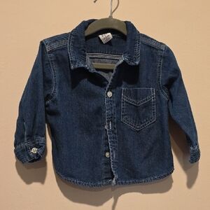 GAP Kids Dark Blue Denim Button-Up Jacket